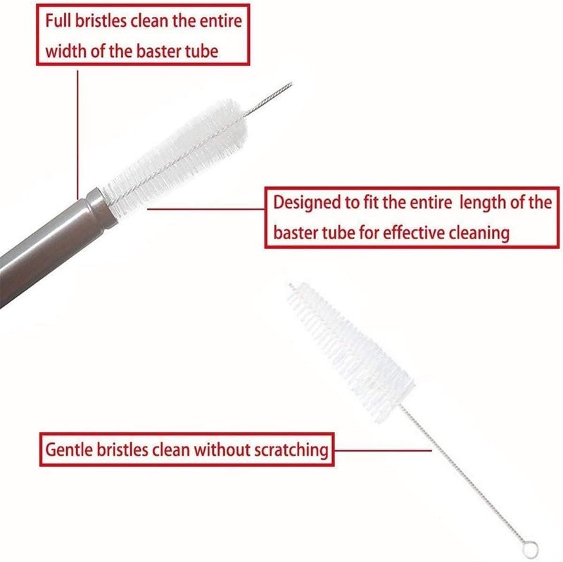 MeiAoJia Stainless Steel Turkey Baster Syringe, Flavor Injector Needle,With Cleaning Brush- Easy to clean, Rubber Bulb - Image 3